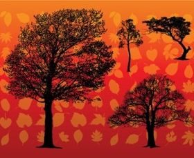 Leaf Silhouettes vectors graphic