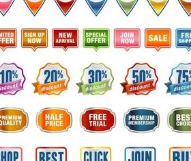 Color Badge graphic vector material