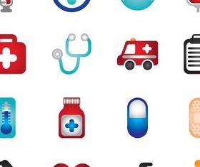 Color Medical Icons vector