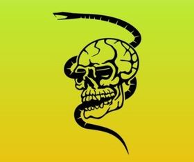 Skull and Snake Graphics vectors graphic
