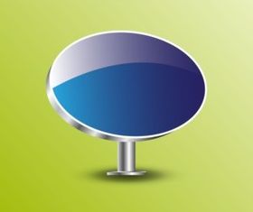 Glossy Oval Label vector