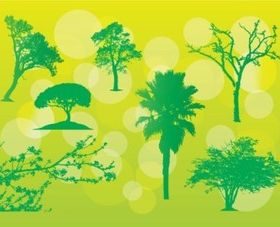 Free Tree Illustrations set vector