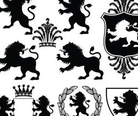Stylish Heraldic Signs 3 design vector