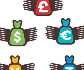 Finance Color Icons vector material