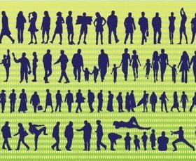 Active Silhouettes vector
