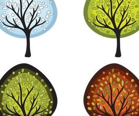 Shiny Trees free shiny vector