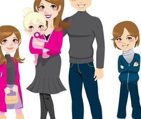 Happy Family 2 vector
