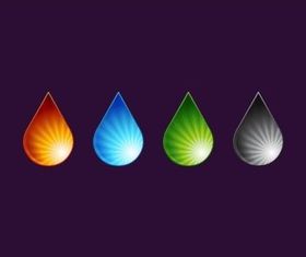 Color Drops set vector