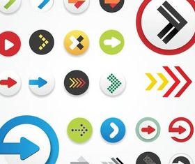 Shiny Arrows Icons free vector