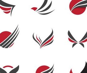 Stylish Wings Logo art vector