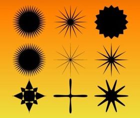 Star Burst Set vector design