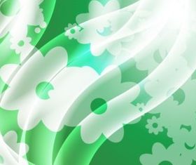 Green Satin Flowers background vector