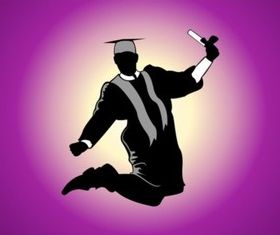 Jumping Graduate shiny vector
