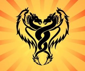 Twin Dragon vector