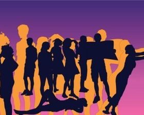 Friends Silhouettes vectors