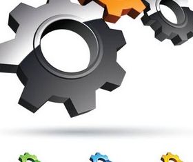 Color Gear Elements vector material