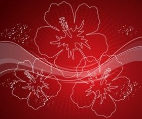 Flowers Swirls design vectors