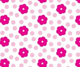 Pink Flower Pattern background set vector