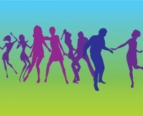 Dancers Silhouettes vector