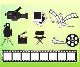Movie Making Graphics vector set