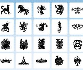 Heraldry Icon vector material