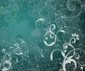 Dark Floral background vector set