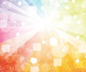 Rainbow Light Rays vector
