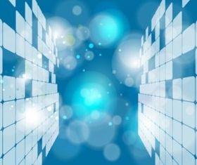 Blue Surreal Squares Background vectors graphic