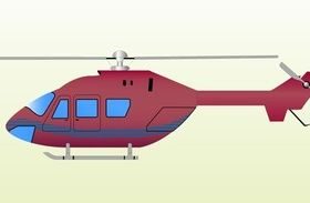 Red Helicopter Clip Art vector
