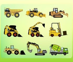 Construction Vehicles set vector