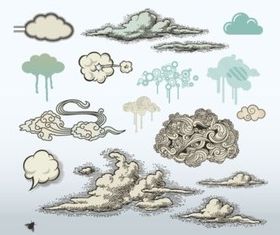 Cloud Art vectors graphics