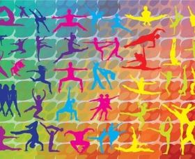 Colorful Dance Graphics vector