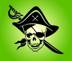 Pirate Skull Emblem vector