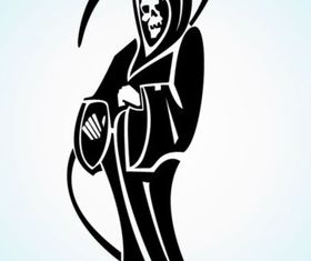 Grim Reaper Tattoo Illustration vector