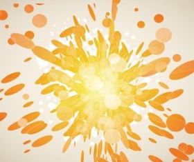 Orange Explosion Graphics set vector