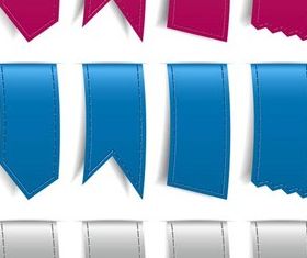 Colorful Cloth Tags graphic vector set