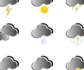 Gray Weather Icons art vector