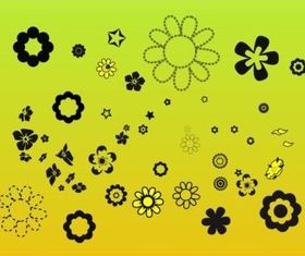 Flower Elements Clip Art set vector