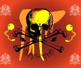 Grunge Skull Graphics vector
