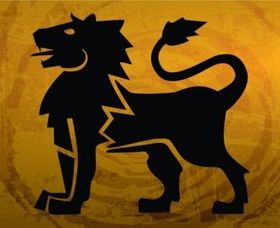 Heraldic Lion vintage vector