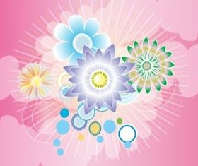 Beautiful Flowers Background vector