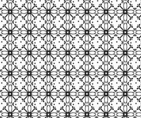 Black And White Flowers set vector
