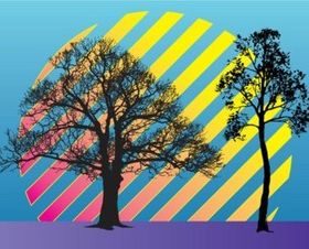 Trees Vector Illustration material