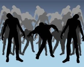 Zombies Silhouettes vector graphics