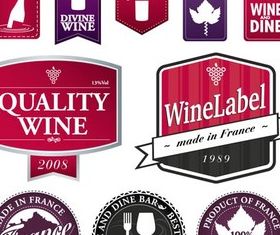 Stylish Wine Labels vector