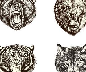 Animals Tattoo vector
