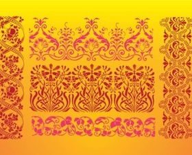 Decorative Flowers shiny vector