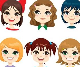 Childrens Faces free vector