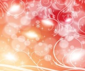 Orange Winter Background shiny vector