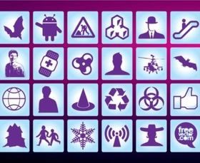 Art Signs shiny vector